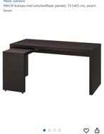 Ikea uitschuifbaar bureau zwart, Ophalen, Gebruikt