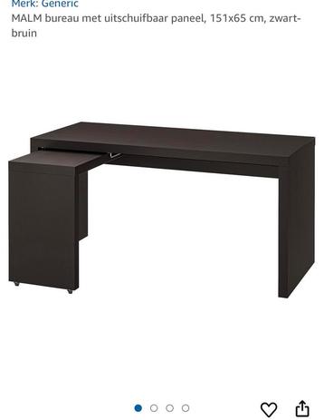 Ikea uitschuifbaar bureau zwart beschikbaar voor biedingen