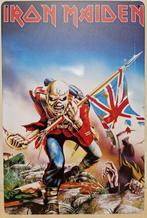 Iron Maiden trooper met vlag metalen reclamebord wandbord, Verzamelen, Muziek, Artiesten en Beroemdheden, Nieuw, Ophalen of Verzenden