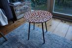 Mozaiek bijzettafel rood-oranje-wit (40 x 40 cm), Minder dan 45 cm, Minder dan 55 cm, Rond, Nieuw