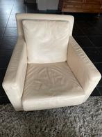 Stijlvolle leren fauteuil, Ophalen, Gebruikt, Minder dan 75 cm, Leer