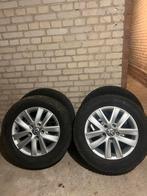 VW lichtmetalen velgen met All Season Banden 195/65 R15, Ophalen, Gebruikt, 15 inch, Banden en Velgen