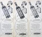 14 vintage advertenties reclames Martini drank 1956-58, Verzamelen, Verzenden, Gebruikt