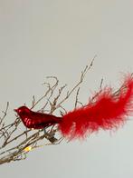 Vintage glazen vogel , rood, Diversen, Kerst, Ophalen of Verzenden, Zo goed als nieuw