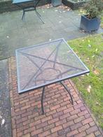 Tuintafel, Tuin en Terras, Tuintafels, Ophalen, Gebruikt, Vierkant, Metaal