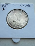 Hele mooie gulden 1917 Wilhelmina, 1 gulden, Zilver, Ophalen of Verzenden, Koningin Wilhelmina