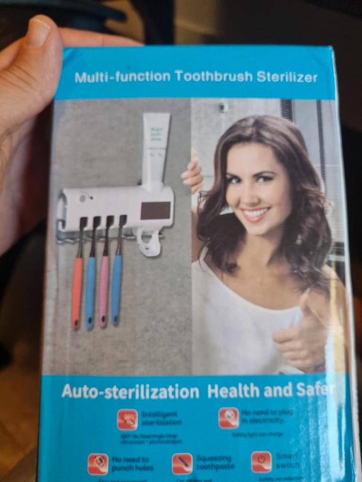 Multifunctionele Tandenborstel Sterilisator zwart, Sieraden, Tassen en Uiterlijk, Uiterlijk | Mondverzorging, Nieuw, Tandenborstel
