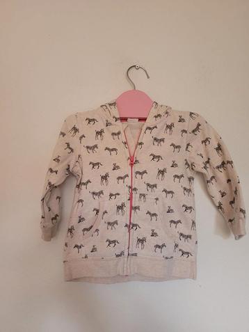 Leuk vestje met zebra's vest vest met capuchon H&M maat 86 beschikbaar voor biedingen