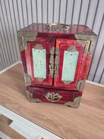 Sieradendoosje Japanse stijl, Ophalen, Gebruikt, Bruin, Met slot