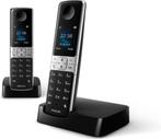 Philips D6302 - Duo DECT telefoon - Zwart, Telecommunicatie, Vaste telefoons | Handsets en Draadloos, Ophalen of Verzenden, Gebruikt