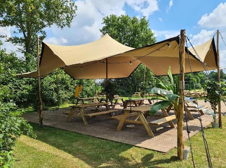 Stretch tent 7,5x10 compleet geleverd met alle accessoires, Caravans en Kamperen, Tenten, tot en met 4, Ophalen
