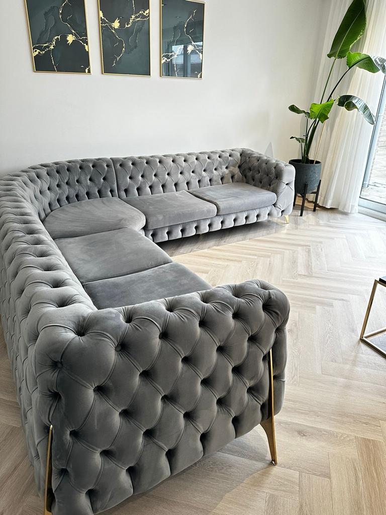 Chesterfield Bank, Huis en Inrichting, Banken | Bankstellen, 100 tot 125 cm, Hoekbank, Ophalen of Verzenden, Zo goed als nieuw