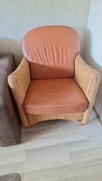 GRATIS -Fauteuil - Riet & Leer, Ophalen, Gebruikt, Klassiek, 75 tot 100 cm