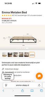 Emma bed + matras, Wit, Tweepersoons, Zo goed als nieuw, Hout