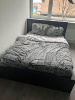 Ikea tweepersoonsbed malm zwart 140x200, Huis en Inrichting, Slaapkamer | Bedden, Ophalen, Gebruikt, Zwart, Tweepersoons