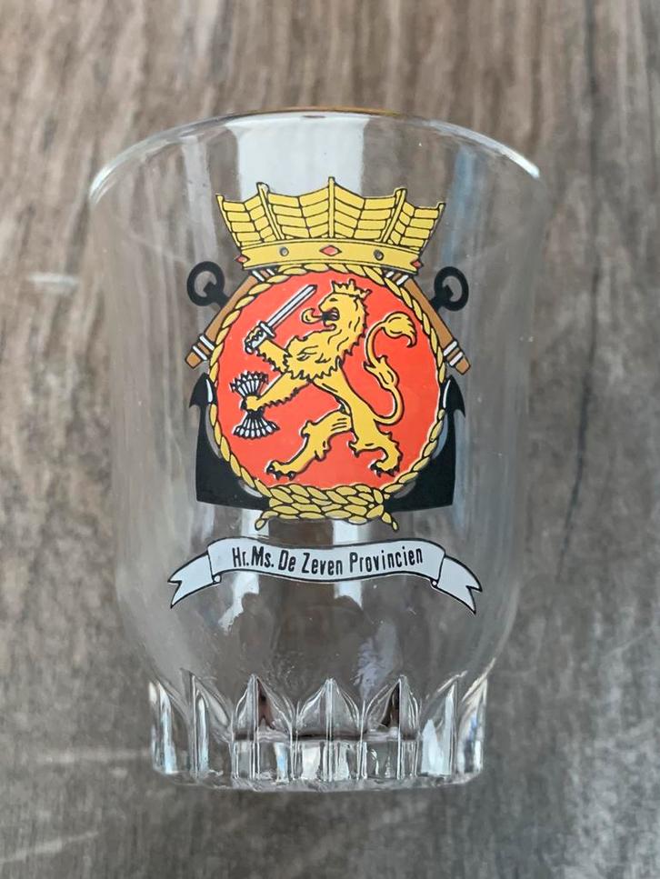 Hr. Ms. De Zeven Provincien BorrelGlas, Verzamelen, Militaria | Algemeen, Ophalen of Verzenden