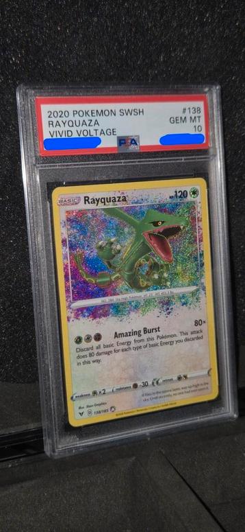 PSA 10 - Rayquaza #138 (2020 Pokemon Vivid Voltage) beschikbaar voor biedingen