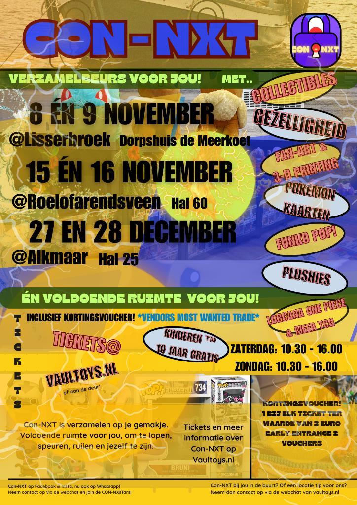 Con-NXT Verzamelbeurs Lisserbroek 8 & 9 november Lisserbroek, Tickets en Kaartjes, Evenementen en Festivals, Twee personen
