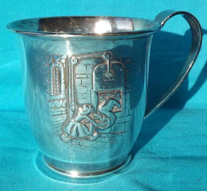 GERO ZILVER BEKER HANS EN GRIETJE SPROOKJE GEORG NILSSON, Antiek en Kunst, Curiosa en Brocante, Verzenden