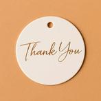 Ronde Thank You-kaartjes – 5 cm (12 stuks), Ophalen of Verzenden, Zo goed als nieuw