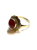14k gouden ring met een carneool, Sieraden, Tassen en Uiterlijk, Antieke sieraden, Ophalen of Verzenden, Goud, Ring, Met edelsteen