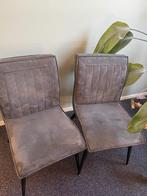 Twee Eetkamerstoelen Novan leenbakker antractiet grijs, Huis en Inrichting, Stoelen, Ophalen, Gebruikt, Twee, Stof