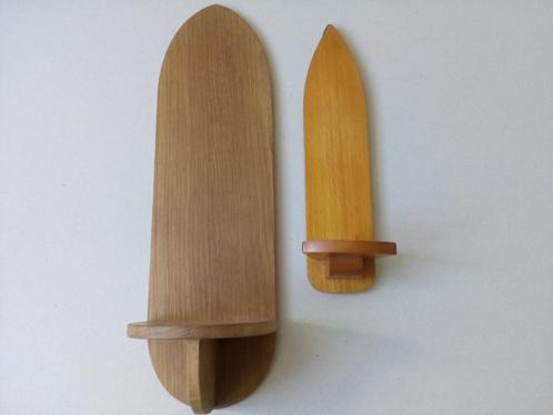 Art deco wand/beeldrekjes/consooltjes.Hout.Prijs per stuk., Antiek en Kunst, Curiosa en Brocante, Ophalen of Verzenden