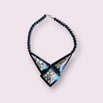 Vintage Mozaïek Look Kraagketting – Art Deco Stijl, Sieraden, Tassen en Uiterlijk, Antieke sieraden, Ophalen of Verzenden