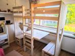 Hoogslaper met Bureau steigerhout, Ophalen, Zo goed als nieuw, Hoogslaper