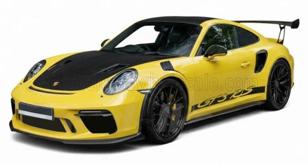 Autoart 1:18 Porsche 991-2 GT3 RS Weissach 2017Racing Yellow, Hobby en Vrije tijd, Modelauto's | 1:18, Ophalen of Verzenden, Nieuw