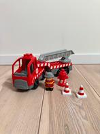 Brandweer ladder wagen met poppetje, pionnen en brandkraan, Ophalen of Verzenden, Zo goed als nieuw