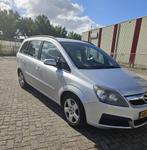Opel Zafira 1.6 2006 Grijs LPG G3, Auto's, Voorwielaandrijving, 74 €/maand, 4 cilinders, 7 stoelen