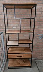 Stijlvolle Boekenkast met Metalen Frame en Houten Planken, Zo goed als nieuw, 150 tot 200 cm, 50 tot 75 cm, 50 tot 100 cm