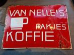 Gebold Emaille reclamebord Van Nelle koffie, Ophalen of Verzenden, Zo goed als nieuw, Reclamebord