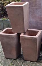 DIKWANDIGE  TERRACOTTA
     BLOEMPOT PLANTENBAK, Tuin en Terras, Bloembakken en Plantenbakken, Ophalen, Tuin, Steen, Vierkant