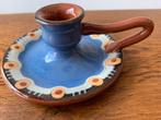 Aardewerk Kandelaar met Oor "Echt Handwerk" Jaren 70 Nieuw, Verzamelen, Retro, Ophalen of Verzenden, Huis en Inrichting