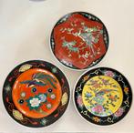 Drie antieke Japanse borden, Ophalen of Verzenden
