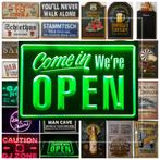 Grolsch bar groen reclamebord van metaal wandbord, Verzamelen, Biermerken, Nieuw, Grolsch, Ophalen of Verzenden