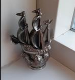 Vintage Tinnen Schip Ornament met stempel, Antiek en Kunst, Ophalen of Verzenden