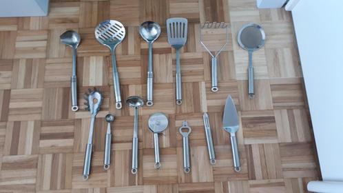 Keukengerei, RVS, lepels, taartschep, pizzasnijder, Huis en Inrichting, Keuken | Keukenbenodigdheden, Gebruikt, Ophalen of Verzenden