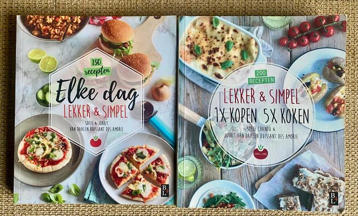 2 Kookboeken  Lekker & Simpel., Boeken, Kookboeken, Gelezen, Voorgerechten en Soepen, Overige gebieden, Gezond koken, Ophalen of Verzenden