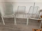 5 tuinstoelen stoel wit staal, Ophalen, Zo goed als nieuw, Metaal, Stapelbaar