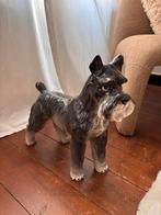 Vintage Keramieken Schnauzer Hond, Tuin en Terras, Tuinbeelden, Ophalen, Gebruikt, Overige materialen, Dierenbeeld