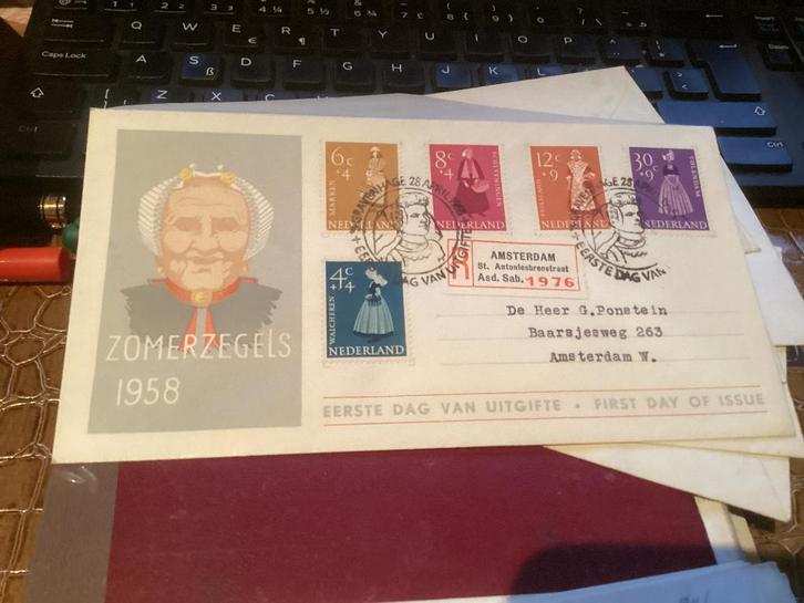 No6990 E34 fdc aangetekend Amsterdam Heb ook voor fdc divers, Postzegels en Munten, Postzegels | Eerstedagenveloppen, Beschreven