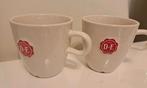 2x DE Douwe Egberts mok Royal Raya rood zegel, Ophalen of Verzenden, Zo goed als nieuw, Overige stijlen, Kop(pen) en/of Schotel(s)