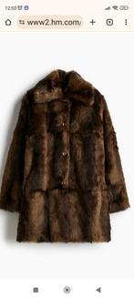Bruine bontjas van H&M, Kleding | Dames, Jassen | Winter, Ophalen of Verzenden, Zo goed als nieuw, Maat 46/48 (XL) of groter, Bruin