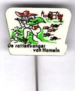 De Rattenvanger van Hameln blik sprookjes speldje ( W_197 ), Verzamelen, Verzenden, Zo goed als nieuw, Figuurtje, Speldje of Pin