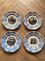 4x antieke Engelse wandborden sierborden Villeroy & Boch, Antiek en Kunst, Ophalen of Verzenden