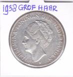 Mooie rijksdaalder 1938 met GROF HAAR voor 99 euro, Zilver, Ophalen of Verzenden, Koningin Wilhelmina, Losse munt