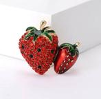 Zomer trend! Fruit broche strass Aardbei, Overige materialen, Minder dan 4 cm, Nieuw, Ophalen of Verzenden